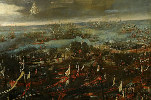 2.Batalha de Lepanto, na qual uma pequena frota católica triunfou contra as adversidades, com a ajuda da intervenção milagrosa de Nossa Senhora.